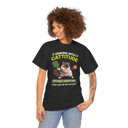 Ragdoll Cat Pickleball T-Shirt - Dinking With Cattitude Funny Shirt