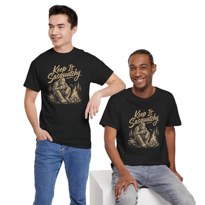 Keep It Sasquatchy T-Shirt - Cozy Campfire Bigfoot Graphic Tee