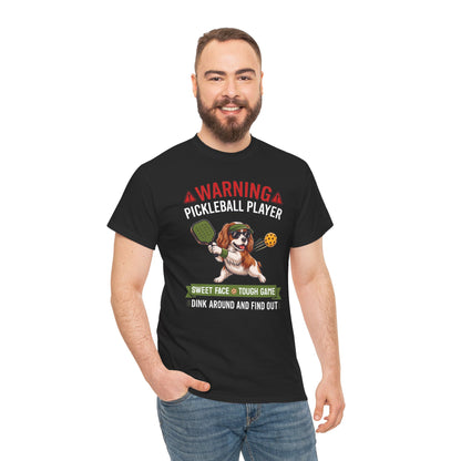 Cavalier King Charles Spaniel Dog Pickleball T-Shirt - Dink Around And Find Out Funny Dog Shirt