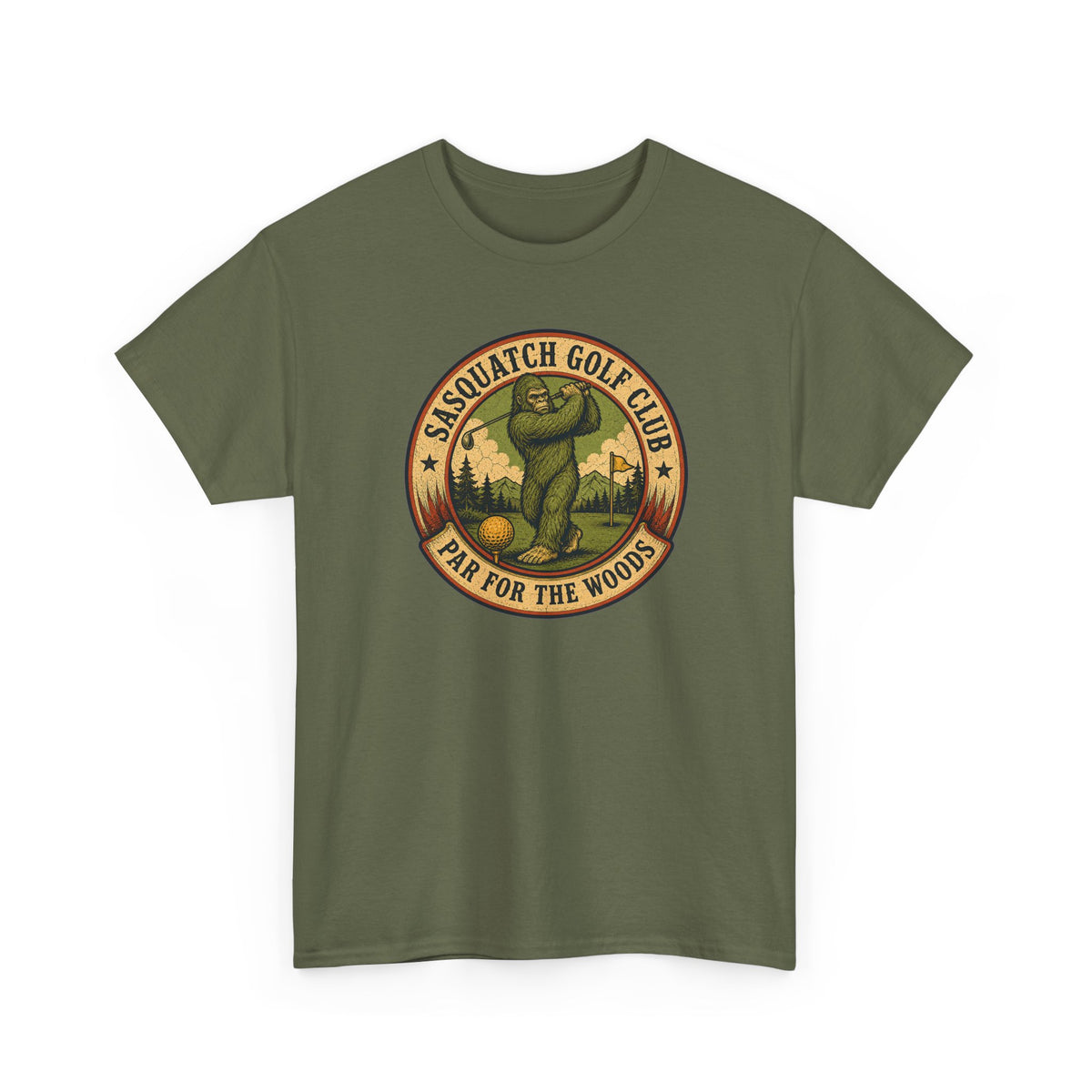 Sasquatch Golf Club T-Shirt - Funny Bigfoot Golfing Graphic Tee