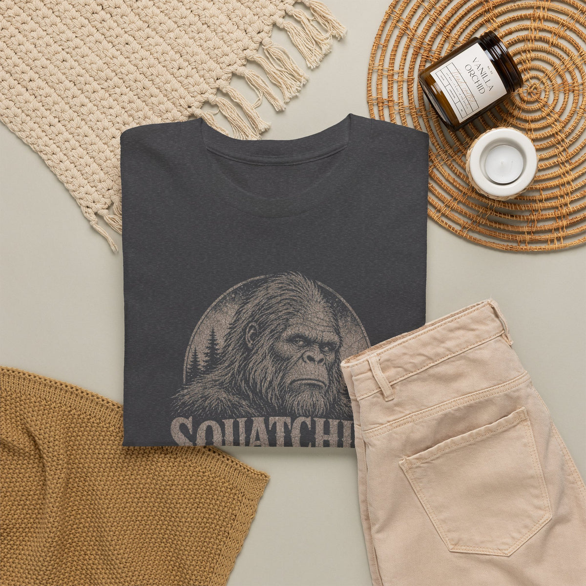 Squatchin' Tour T-Shirt - Vintage Band-Tee Style Bigfoot Graphic Tee