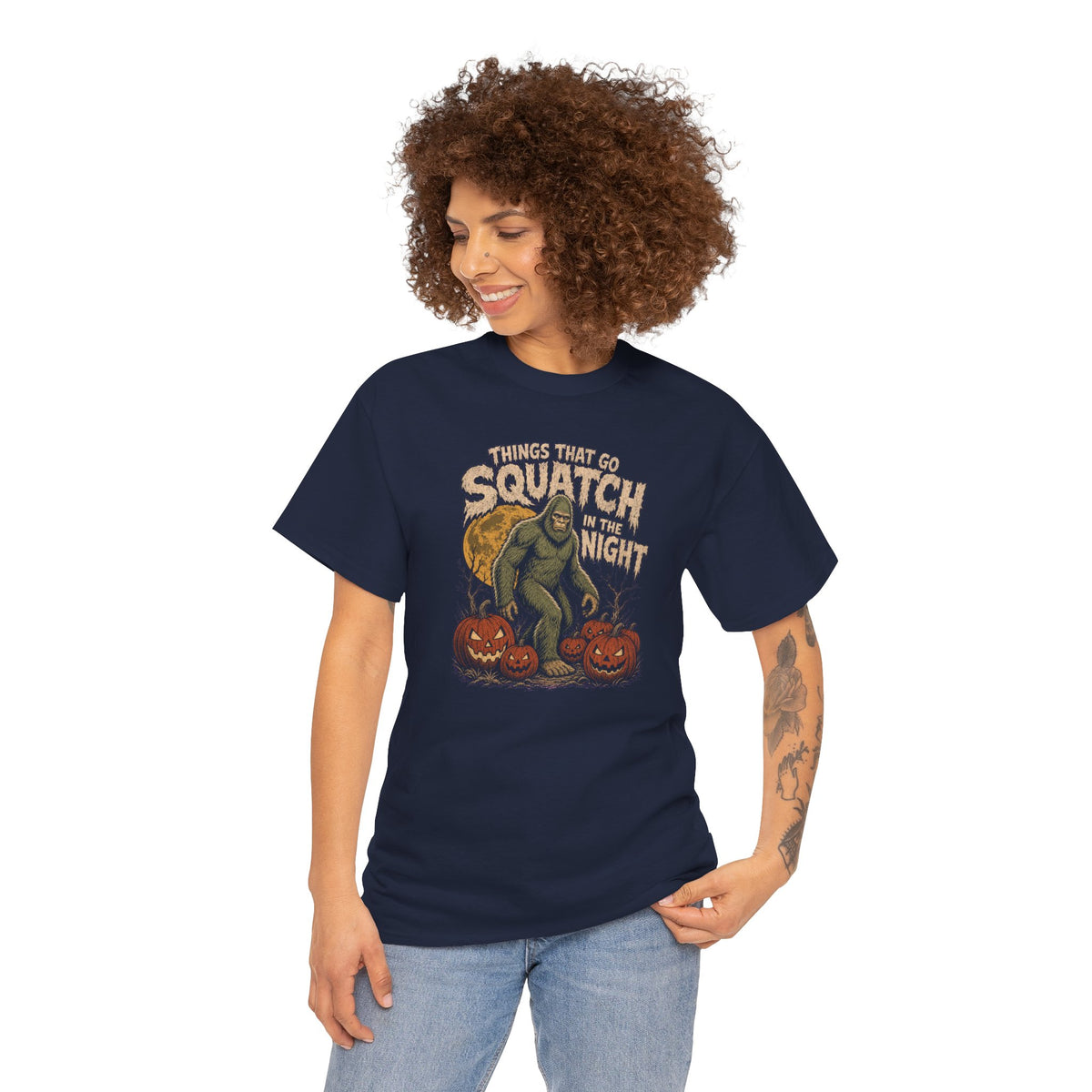 Things That Go Squatch In The Night T-Shirt - Bigfoot Halloween Tee