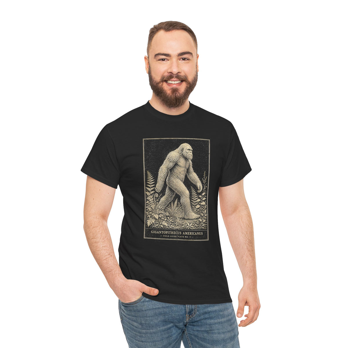 Sasquatch Field Guide T-Shirt - Vintage Naturalist Bigfoot Graphic Tee
