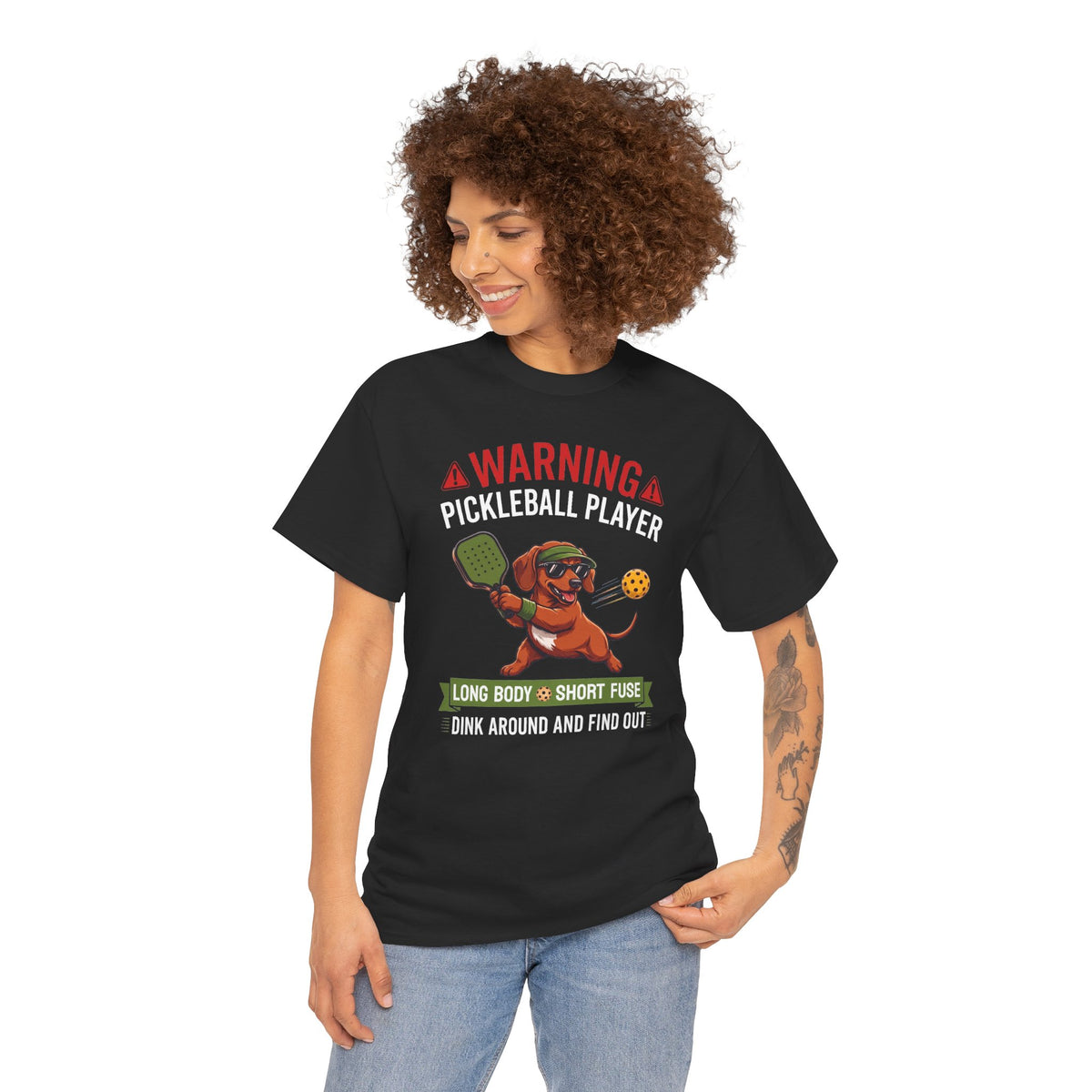 Dachshund Dog Pickleball T-Shirt - Dink Around And Find Out Funny Dog Shirt