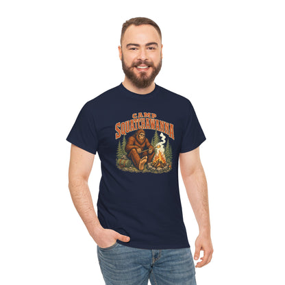 Camp Squatchawanna T-Shirt - Funny Bigfoot Campfire Graphic Tee