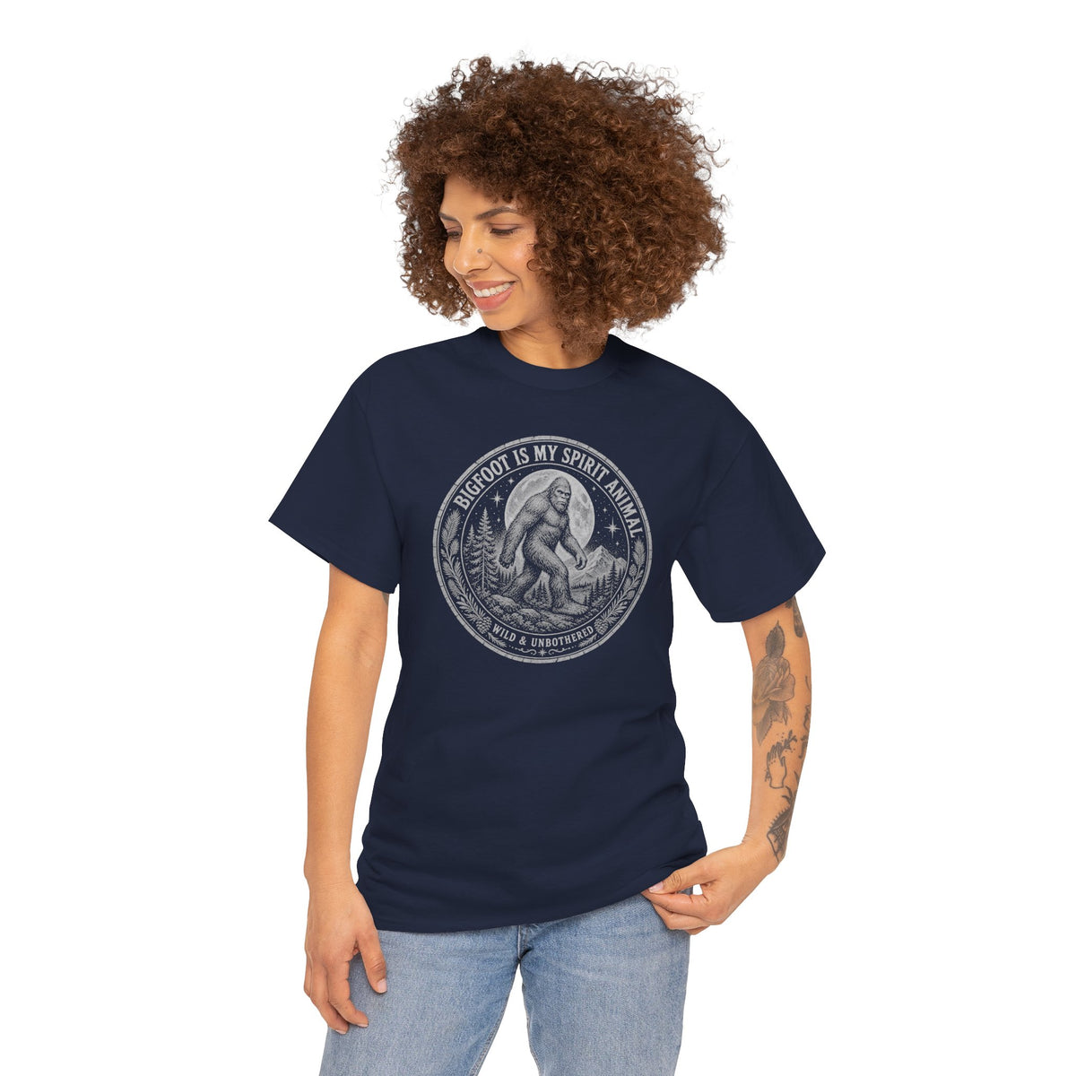 Bigfoot Is My Spirit Animal T-Shirt - Wild & Unbothered Graphic Tee