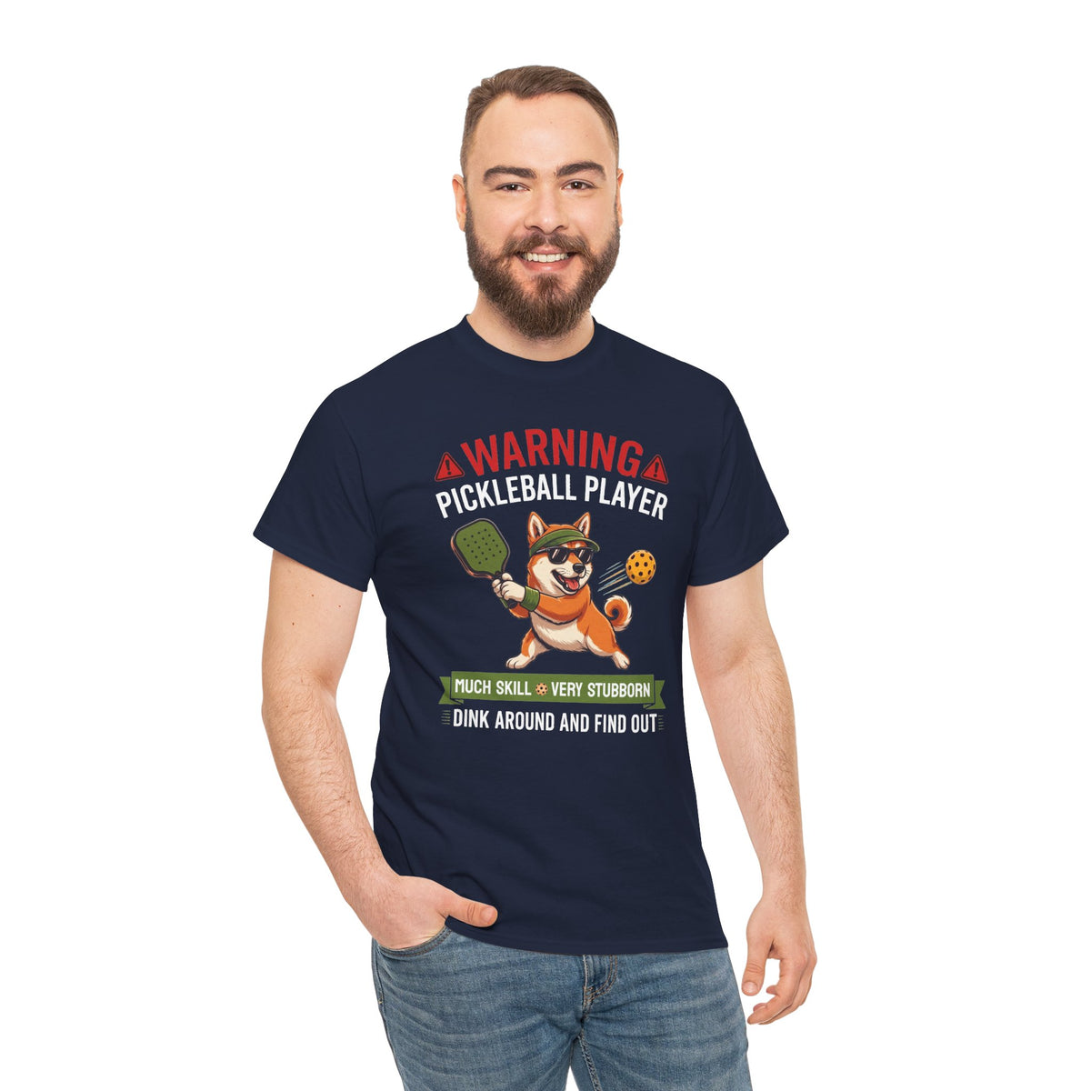 Shiba Inu Dog Pickleball T-Shirt - Dink Around And Find Out Funny Dog Shirt