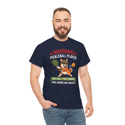 Shiba Inu Dog Pickleball T-Shirt - Dink Around And Find Out Funny Dog Shirt