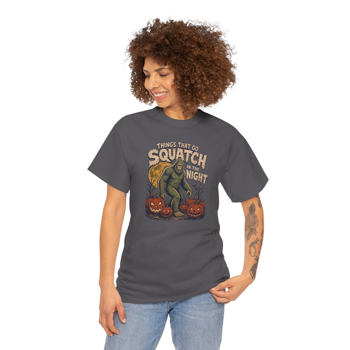 Things That Go Squatch In The Night T-Shirt - Bigfoot Halloween Tee