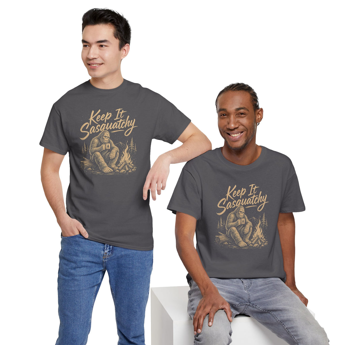 Keep It Sasquatchy T-Shirt - Cozy Campfire Bigfoot Graphic Tee