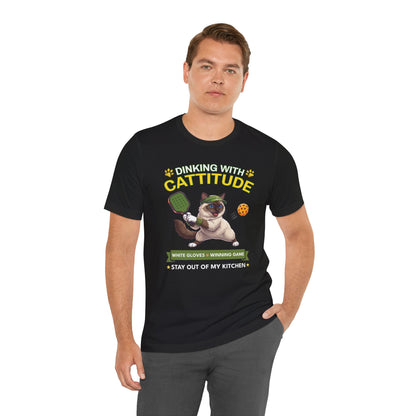 Birman Cat Pickleball T-Shirt - Dinking With Cattitude Funny Shirt