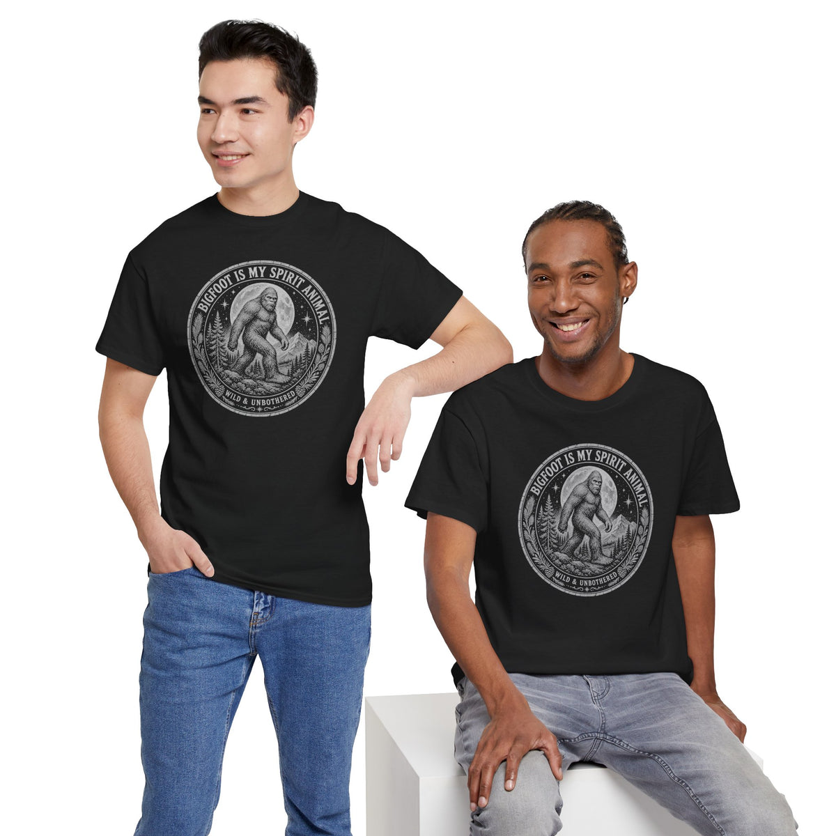 Bigfoot Is My Spirit Animal T-Shirt - Wild & Unbothered Graphic Tee