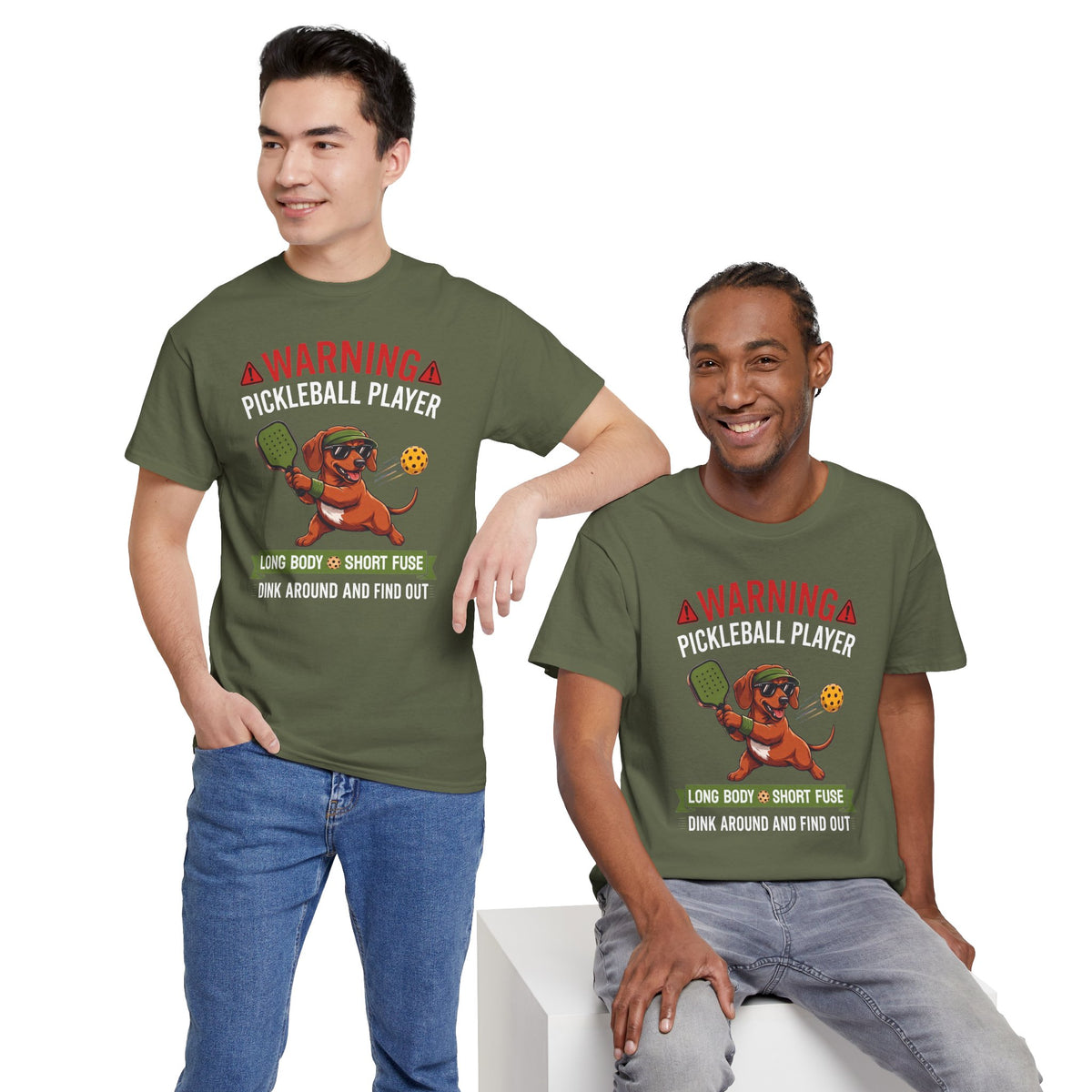 Dachshund Dog Pickleball T-Shirt - Dink Around And Find Out Funny Dog Shirt