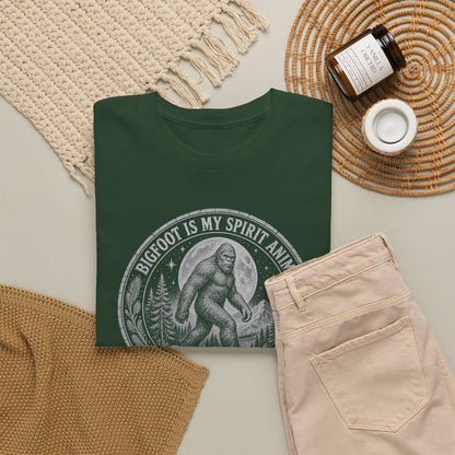 Bigfoot Is My Spirit Animal T-Shirt - Wild & Unbothered Graphic Tee