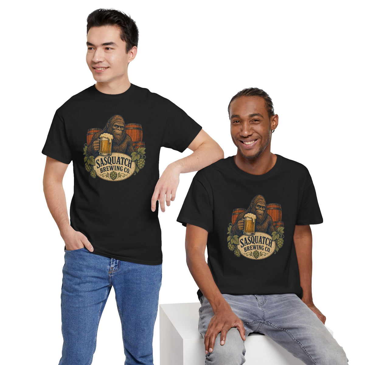Sasquatch Brewing Co. T-Shirt - Vintage Bigfoot Craft Beer Graphic Tee