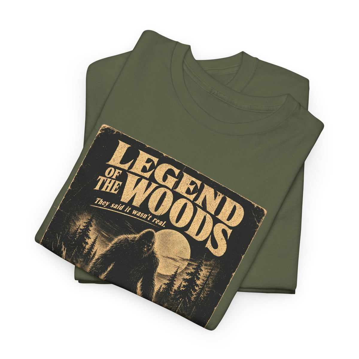 Legend Of The Woods T-Shirt - Retro B-Movie Horror Bigfoot Poster Tee