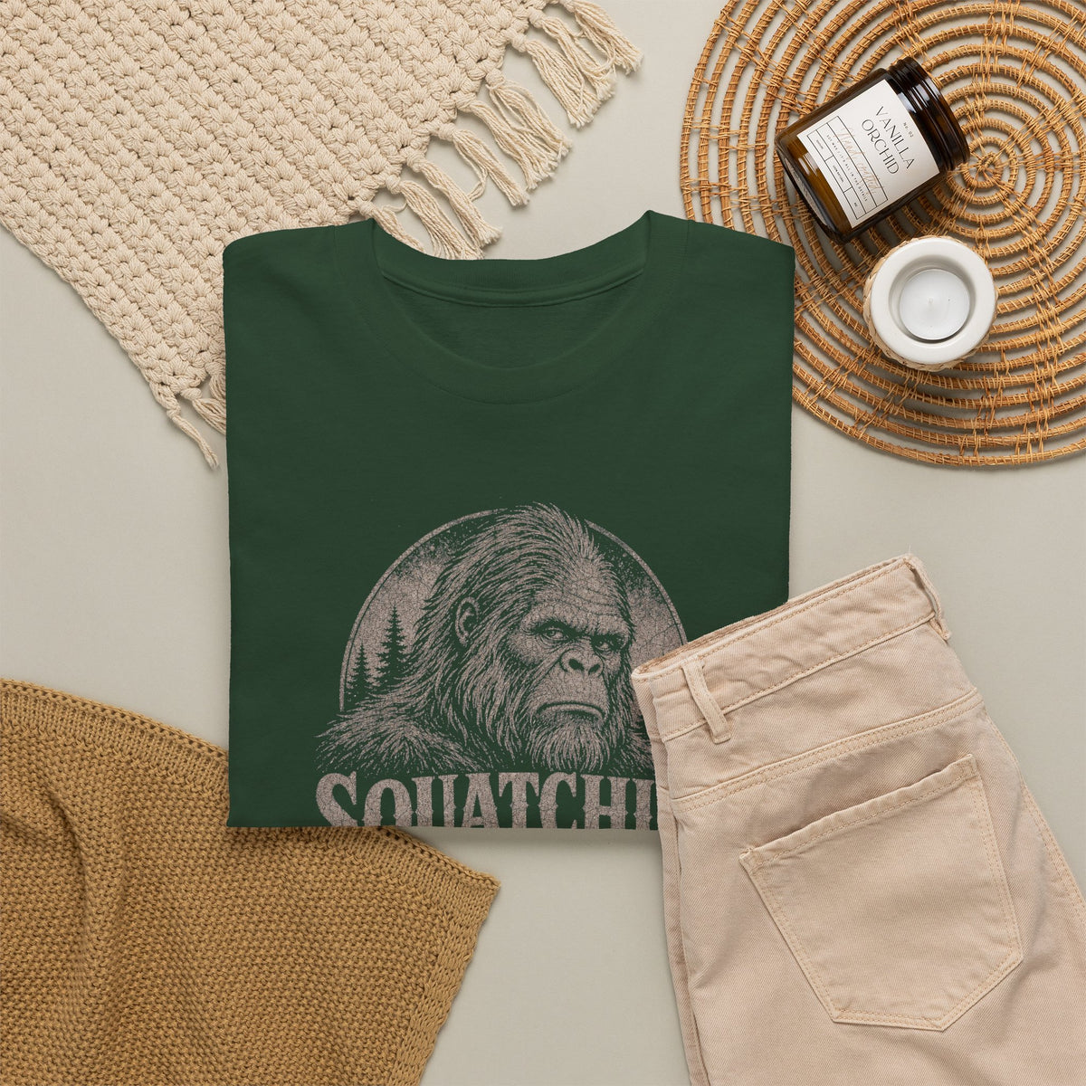 Squatchin' Tour T-Shirt - Vintage Band-Tee Style Bigfoot Graphic Tee