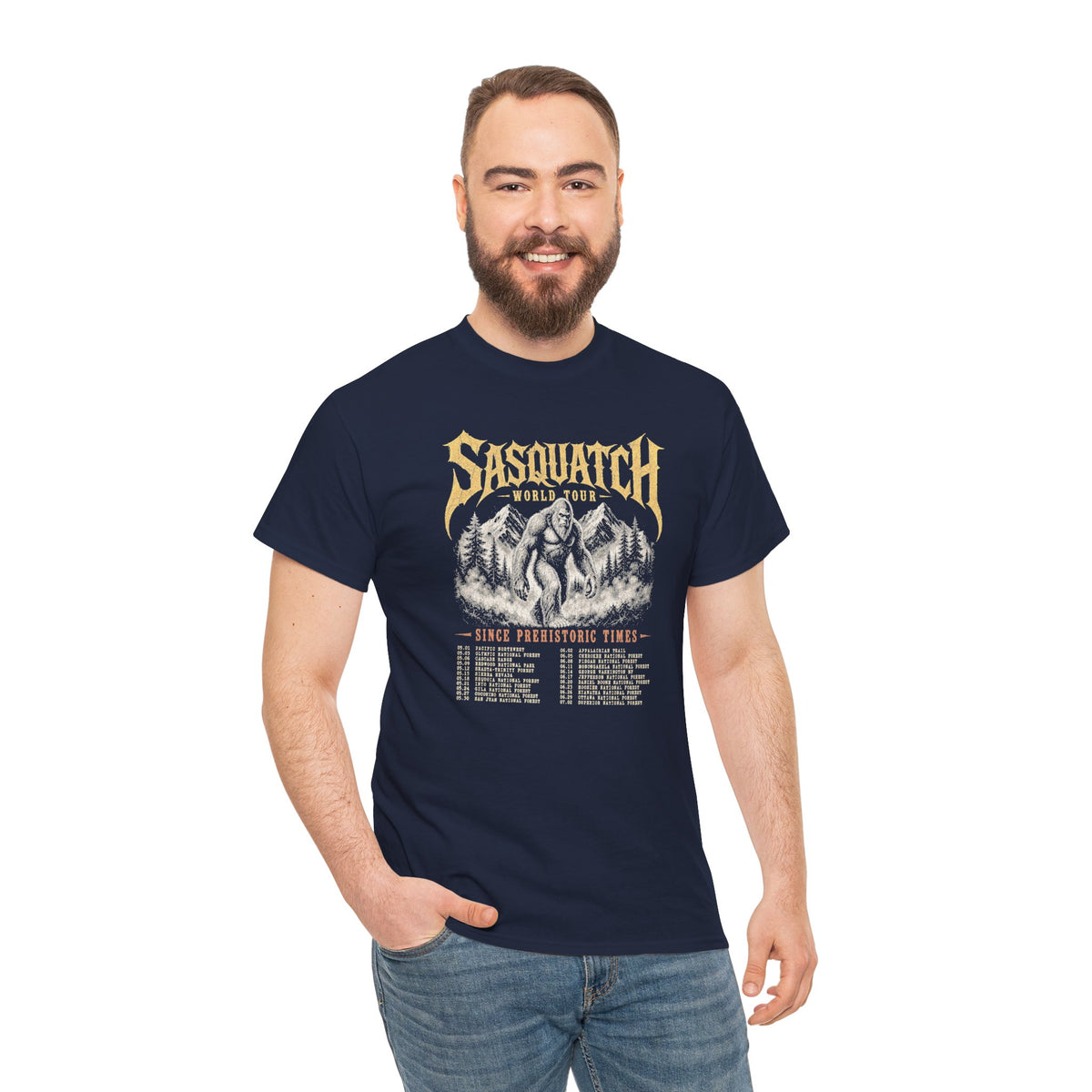 Sasquatch World Tour T-Shirt - Vintage Bootleg Band Tee Bigfoot Graphic
