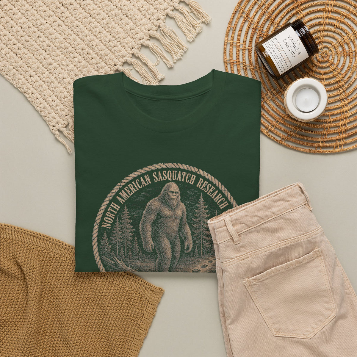 Sasquatch Research Society T-Shirt - Vintage Scientific Bigfoot Badge Tee