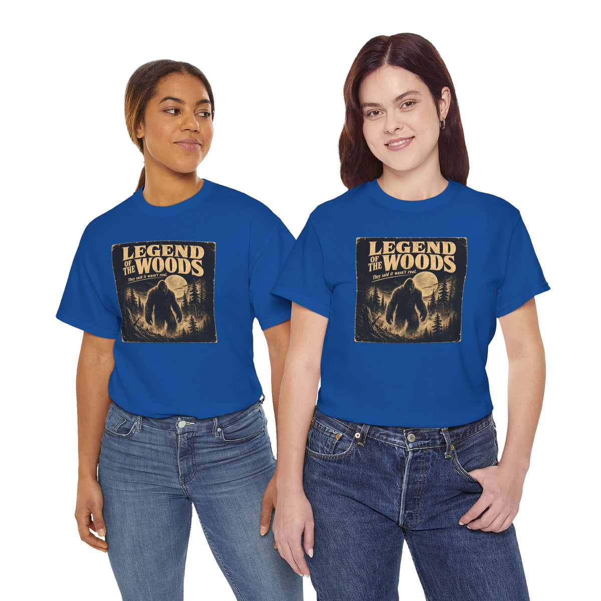Legend Of The Woods T-Shirt - Retro B-Movie Horror Bigfoot Poster Tee