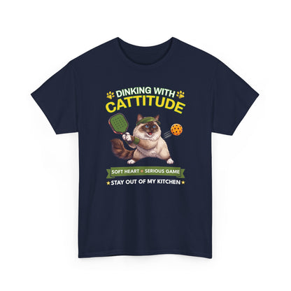 Ragdoll Cat Pickleball T-Shirt - Dinking With Cattitude Funny Shirt