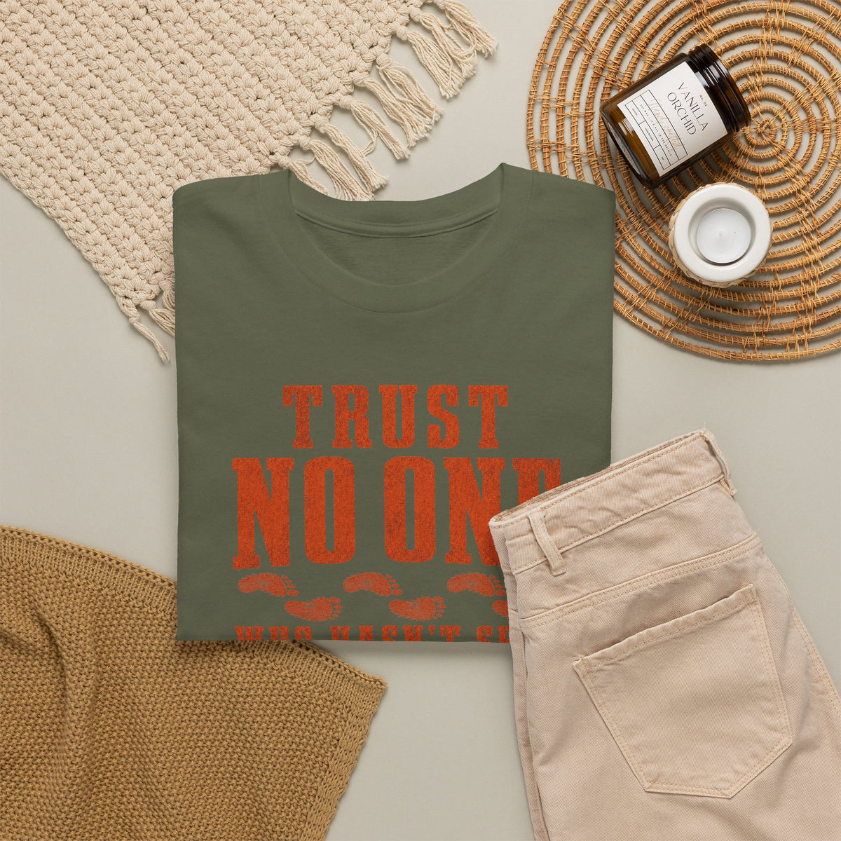Trust No One Who Hasn't Seen Bigfoot T-Shirt - Bold Statement Graphic Tee
