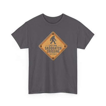 Sasquatch Crossing T-Shirt - Funny Retro Road Sign Bigfoot Graphic Tee