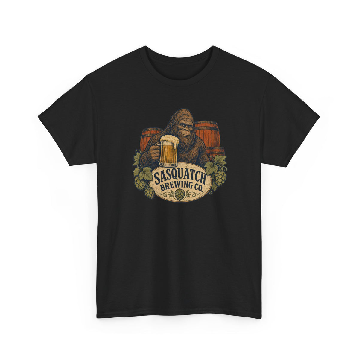 Sasquatch Brewing Co. T-Shirt - Vintage Bigfoot Craft Beer Graphic Tee