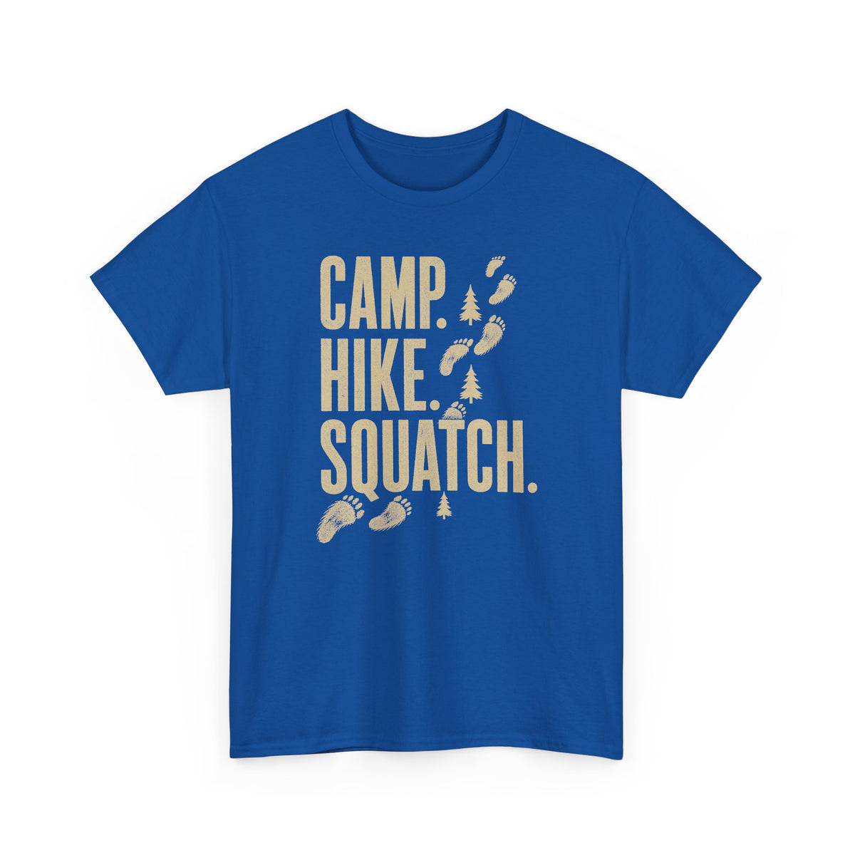 Camp Hike Squatch T-Shirt - Modern Outdoor Bigfoot Graphic Tee