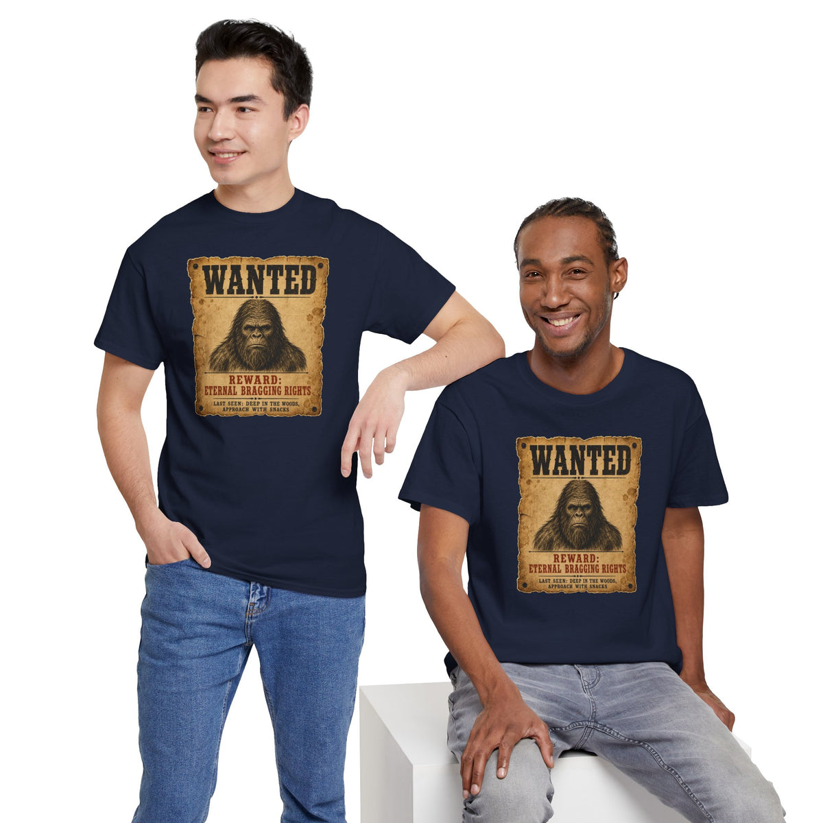Wanted Bigfoot T-Shirt - Old West Reward Poster Graphic Tee