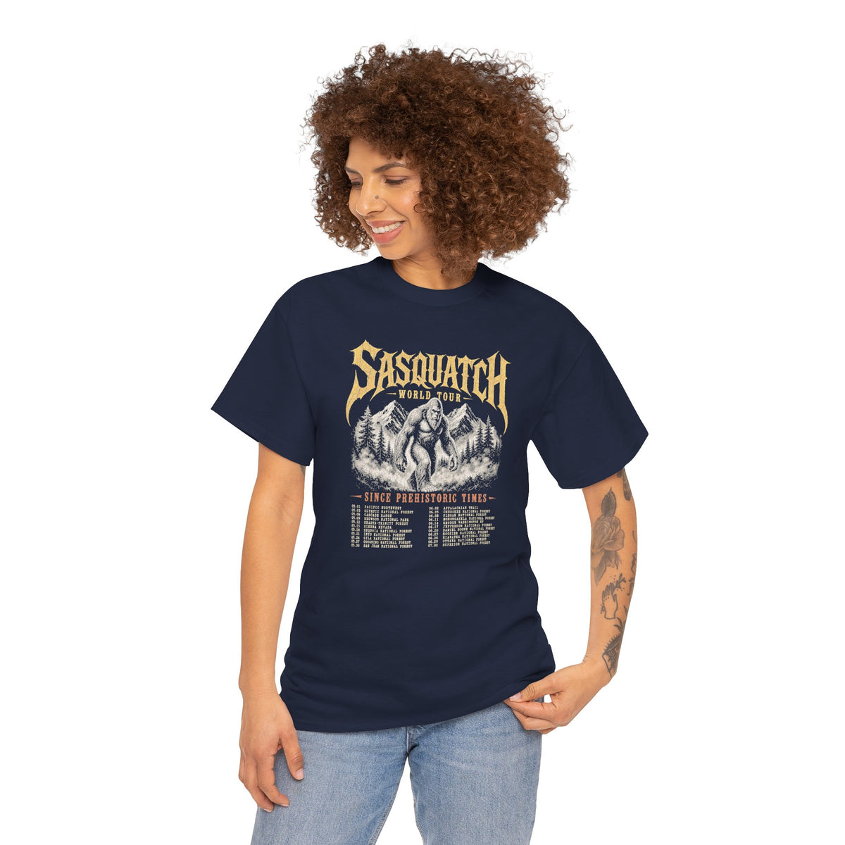 Sasquatch World Tour T-Shirt - Vintage Bootleg Band Tee Bigfoot Graphic