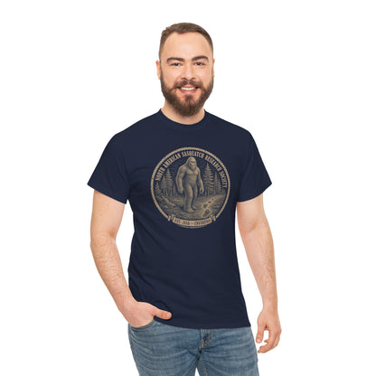 Sasquatch Research Society T-Shirt - Vintage Scientific Bigfoot Badge Tee