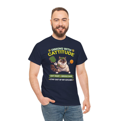 Ragdoll Cat Pickleball T-Shirt - Dinking With Cattitude Funny Shirt