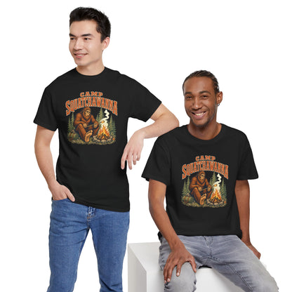 Camp Squatchawanna T-Shirt - Funny Bigfoot Campfire Graphic Tee