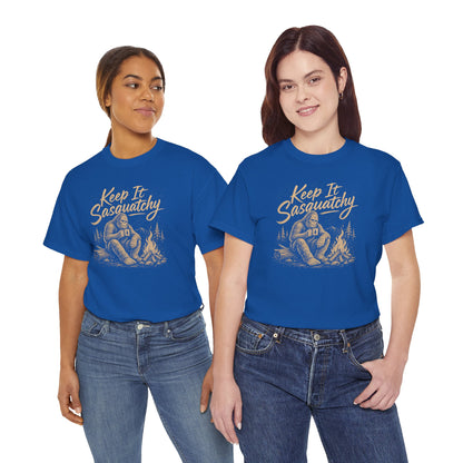 Keep It Sasquatchy T-Shirt - Cozy Campfire Bigfoot Graphic Tee