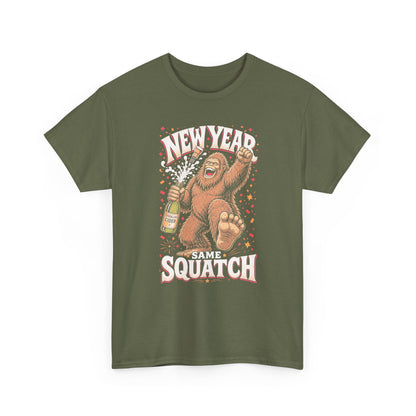 New Year Same Squatch T-Shirt - Funny Bigfoot New Year's Graphic Tee