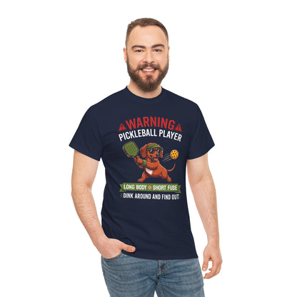 Dachshund Dog Pickleball T-Shirt - Dink Around And Find Out Funny Dog Shirt