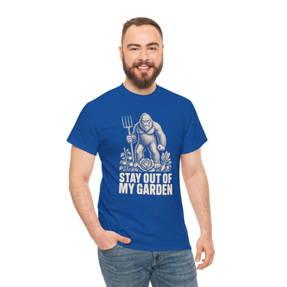 Stay Out Of My Garden T-Shirt - Funny Bigfoot Gardener Graphic Tee