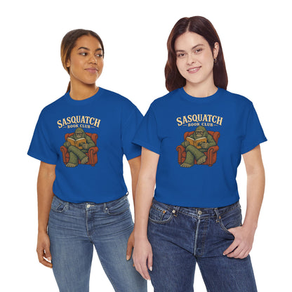 Sasquatch Book Club T-Shirt - Cozy Bigfoot Reading Graphic Tee
