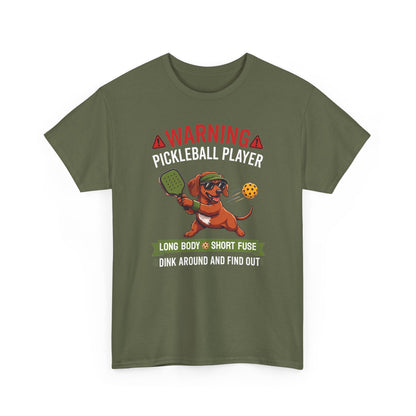 Dachshund Dog Pickleball T-Shirt - Dink Around And Find Out Funny Dog Shirt