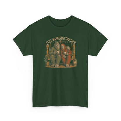 Still Wandering Together T-Shirt – Vintage Bigfoot Couple Anniversary Tee