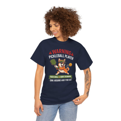Shiba Inu Dog Pickleball T-Shirt - Dink Around And Find Out Funny Dog Shirt