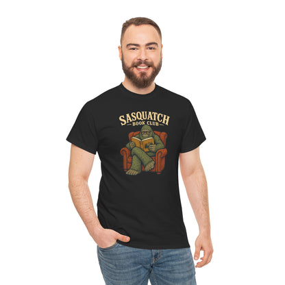 Sasquatch Book Club T-Shirt - Cozy Bigfoot Reading Graphic Tee