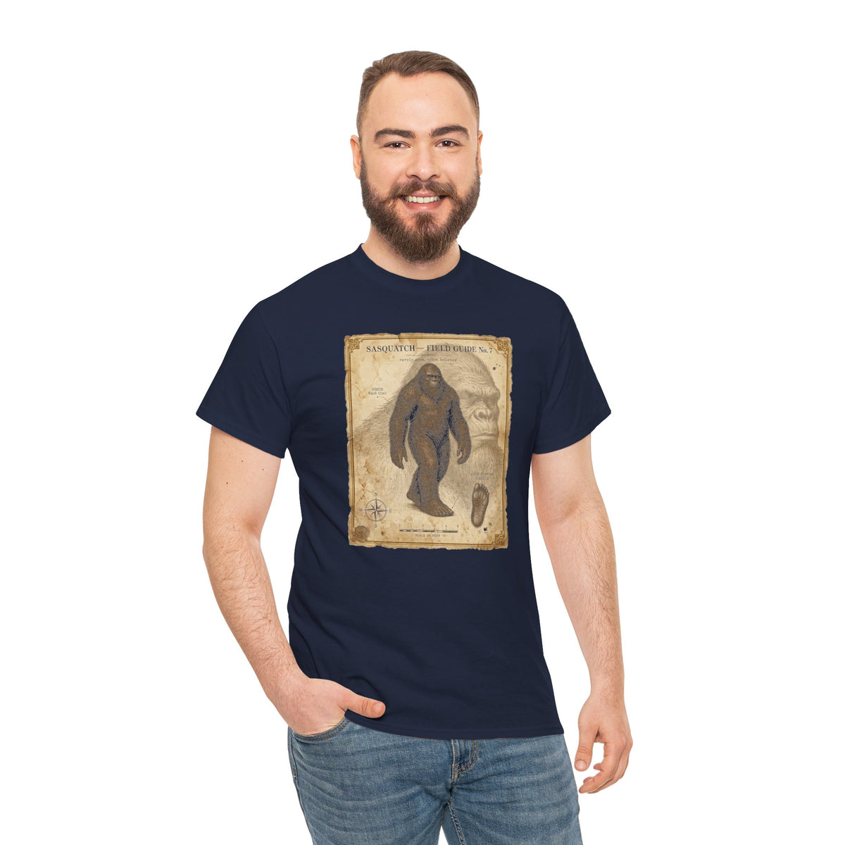 Sasquatch Species Study T-Shirt - Vintage Museum Field Guide Graphic Tee