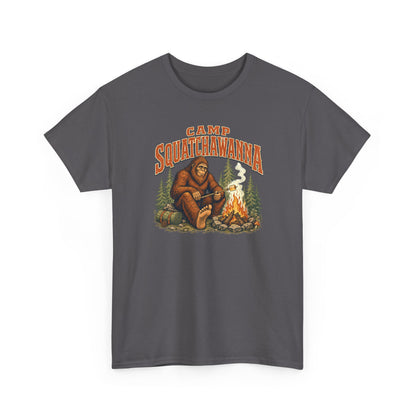 Camp Squatchawanna T-Shirt - Funny Bigfoot Campfire Graphic Tee