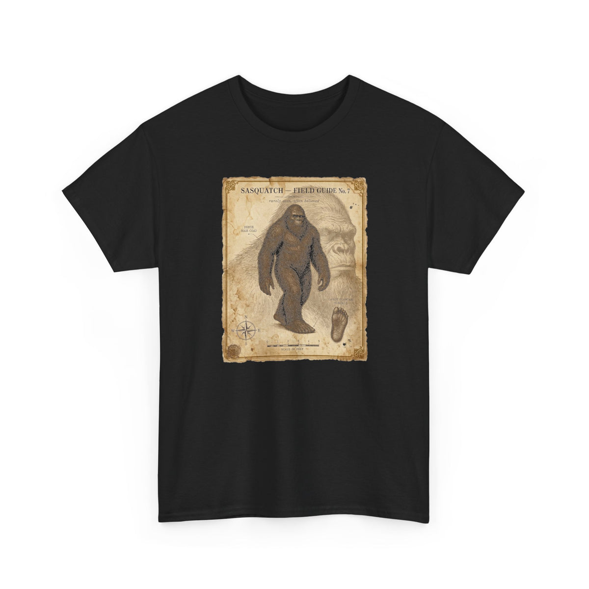 Sasquatch Species Study T-Shirt - Vintage Museum Field Guide Graphic Tee