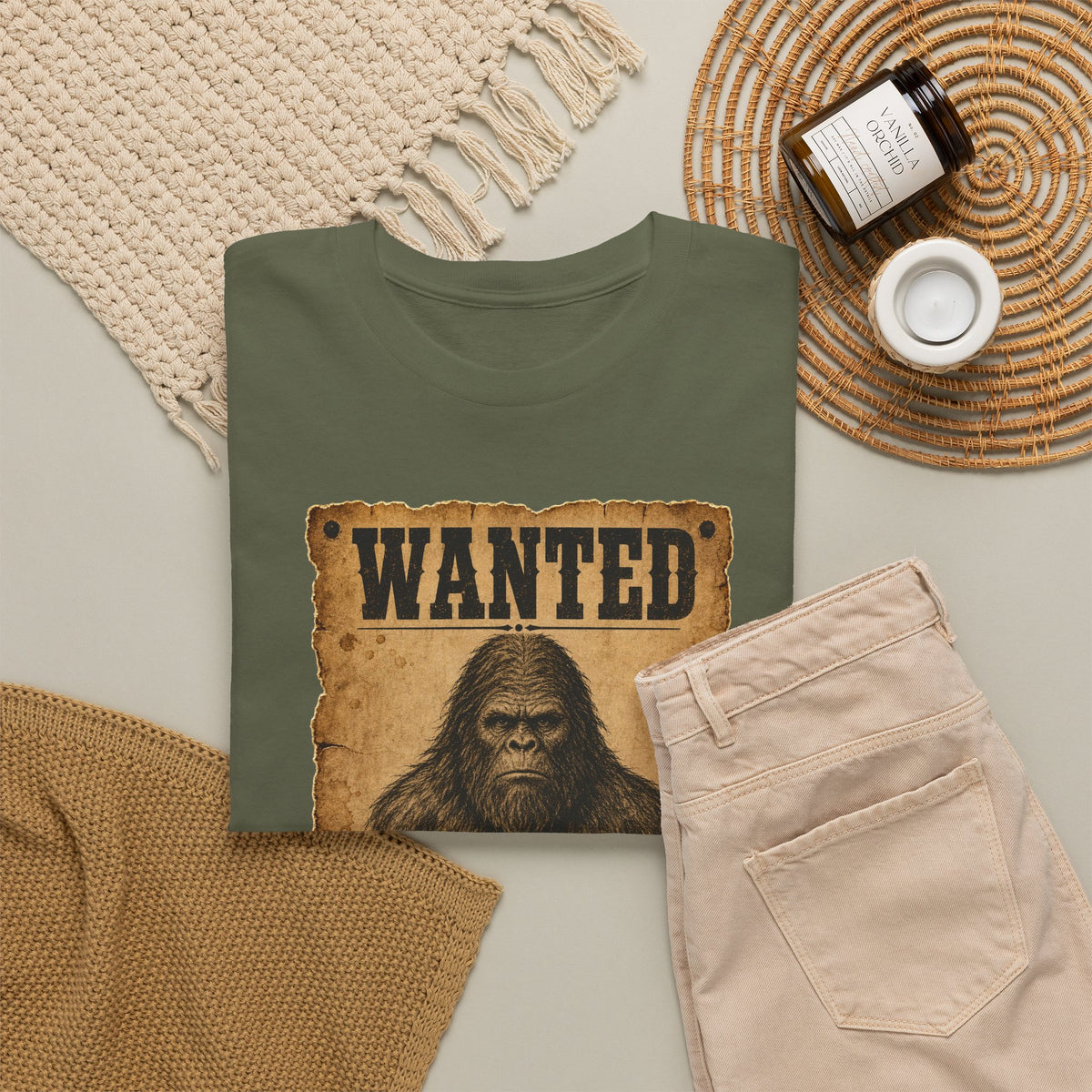 Wanted Bigfoot T-Shirt - Old West Reward Poster Graphic Tee
