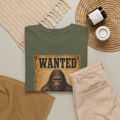 Wanted Bigfoot T-Shirt - Old West Reward Poster Graphic Tee