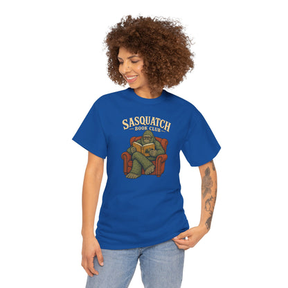 Sasquatch Book Club T-Shirt - Cozy Bigfoot Reading Graphic Tee