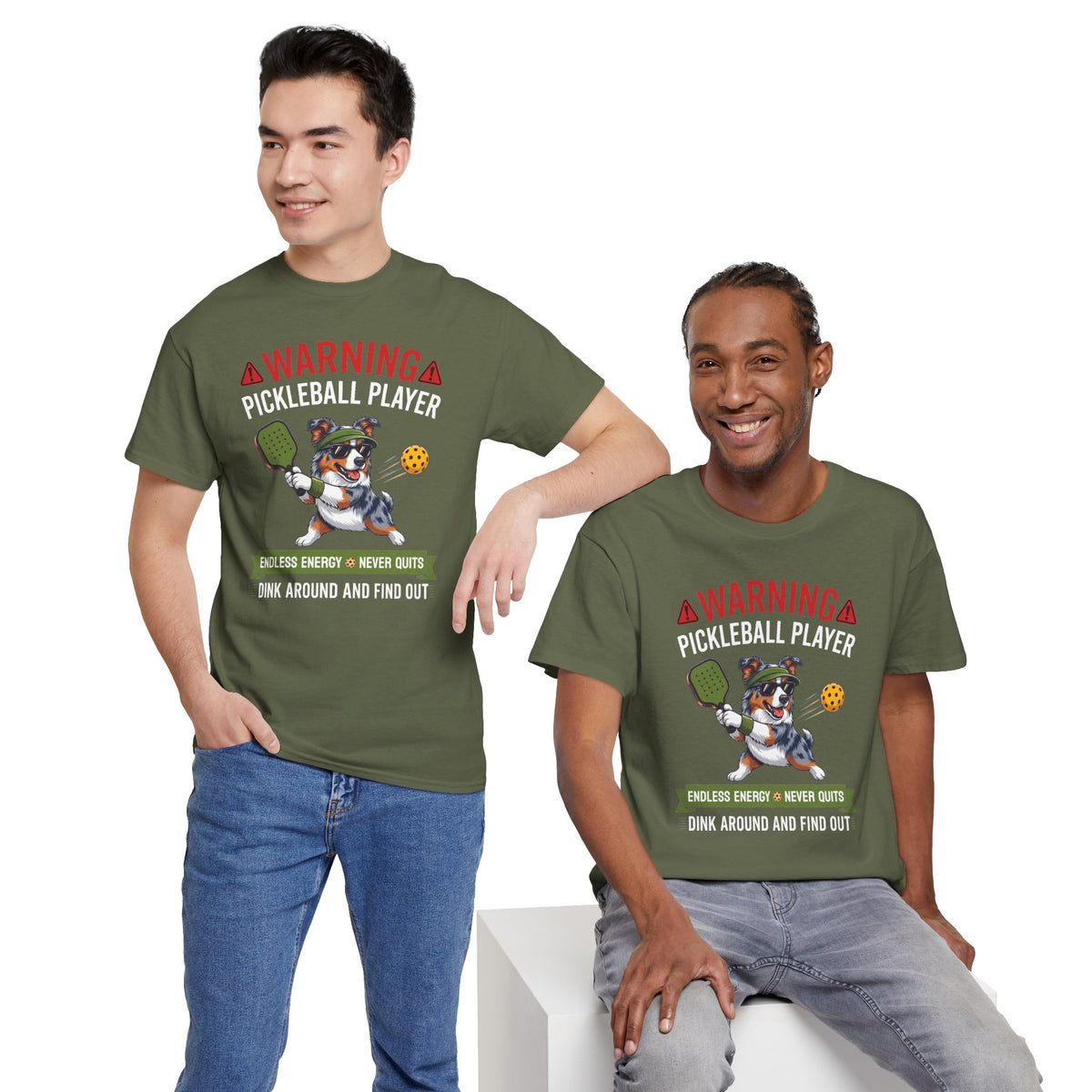 Australian Shepherd Dog Pickleball T-Shirt - Dink Around And Find Out Funny Dog Shirt
